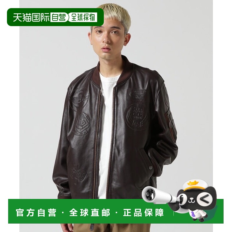 日本直邮AVIREX 皮革类型MA - 1 TOPGUN飞行夹克 [76672592]