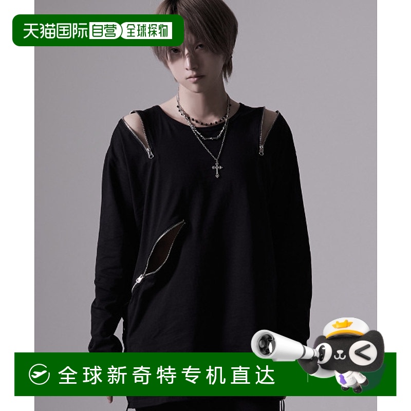 1h可退 日本直邮NOVESSEL 男女同款 宽松长袖T恤 ZIP设计 NOV25s0