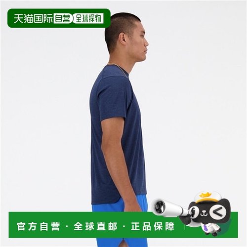 日本直邮New Balance 男士跑步短袖T恤 吸汗速干