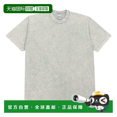 日本直邮Los Angeles Apparel男女士T恤短袖纯色6.5盎司成衣染色