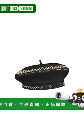 香港直邮DIOR 女士帽子 45DAL910E702C910 AW2024 黑色 Arty铆钉