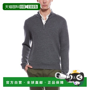 Merino Sweat Textured Neck Mock Wool Zip Magli 自营Bruno