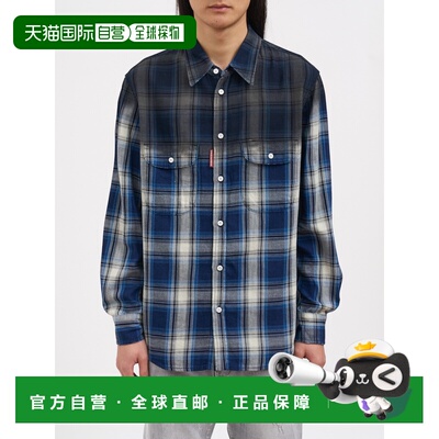 香港直邮DSQUARED2 男士衬衫 NS74DM0993D35206001FBLUE SS2026
