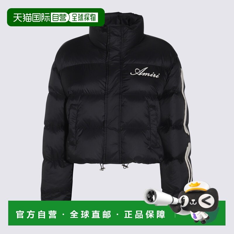 1h可退 香港直邮AMIRI 女士 骨头图案羽绒服 AWOUDW1003 black黑
