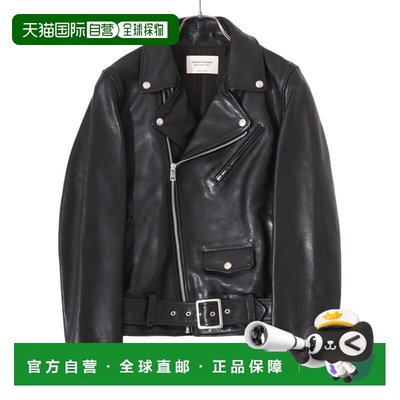 1h可退 日本直邮beautiful people 女士复古皮革骑行夹克 1001402