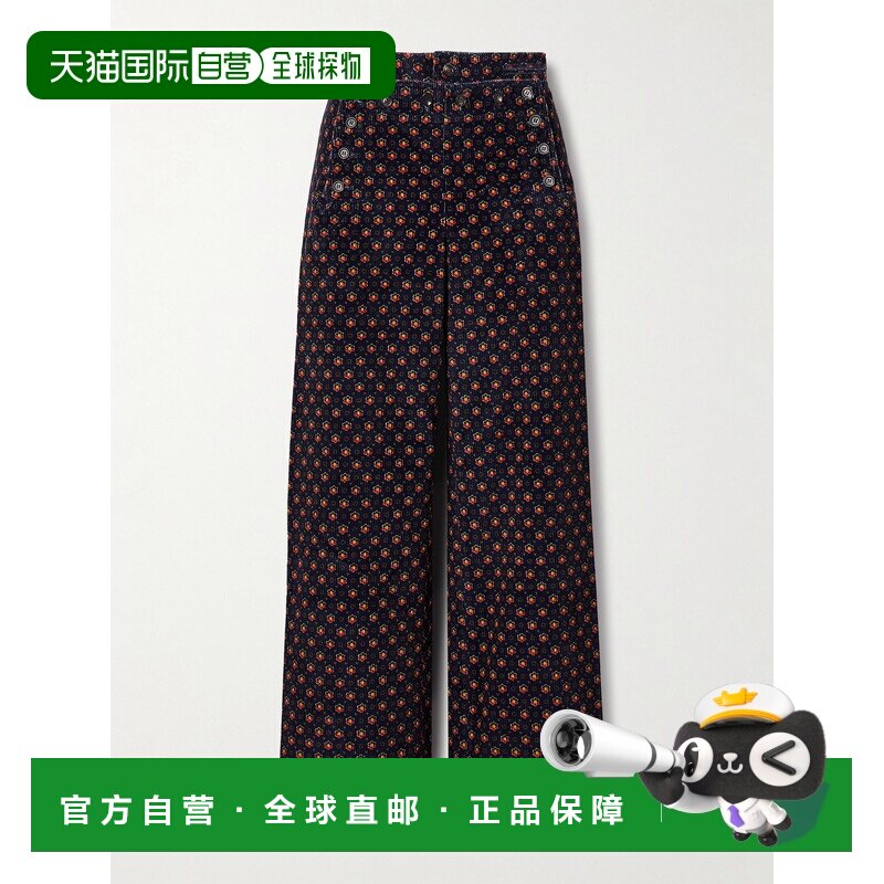 香港直邮Bode 女士 McAllister 印花棉质灯芯绒直筒裤 WRF25BT020