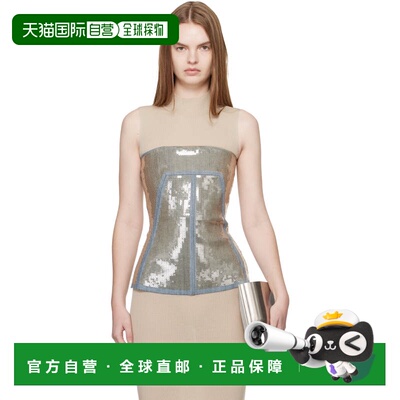香港直邮rick owens 瑞克 欧文斯 女士 蓝色 & 驼色 Temple Busti