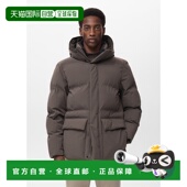 自营欧洲直邮Mango芒果 男士 中棕色防水面料绗缝防风衣