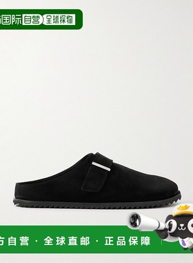 香港直邮Mr P. 男士 绒面革凉拖 MPF251058BLACK black黑色 舒适