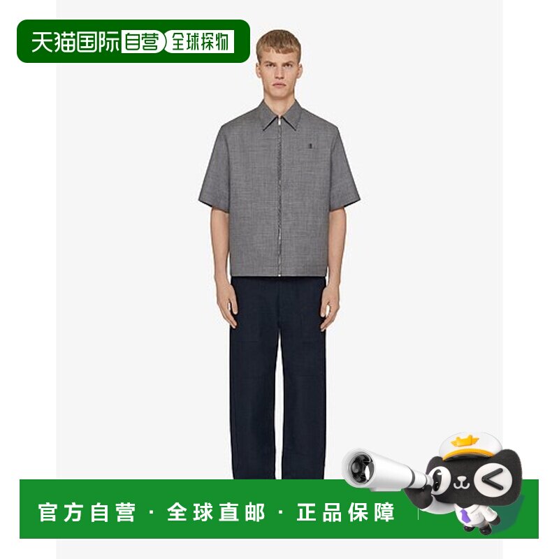 香港直邮Givenchy 短袖羊毛衬衫 BM610V15K7纪梵希男装