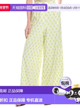 自营 AMUR Meri阔腿长裤-绿色 美国奥莱直发休闲裤阔腿裤