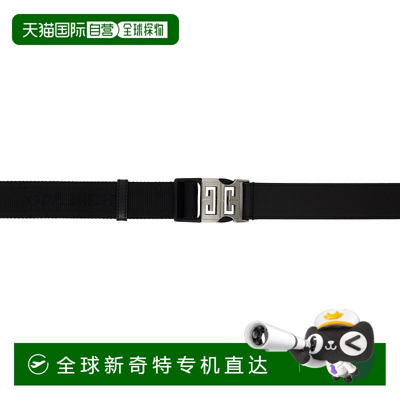 1h可退 【美国直邮】Givenchy|黑色 4G 释放扣腰带纪梵希皮带