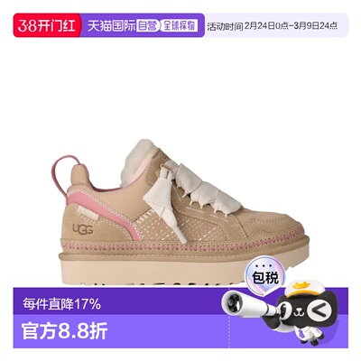 欧洲直邮ugg 女士 休闲鞋运动鞋商场女鞋厚底鞋系带防滑冬季