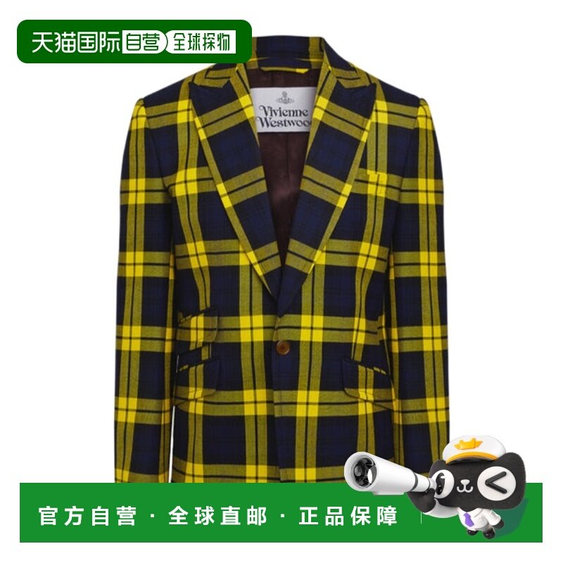 香港直邮VIVIENNE WESTWOOD 男士西服 2301001BW0175NAVYYELLOW,男装,休闲西服,淘宝优惠券,粉丝福利购,淘宝优惠卷