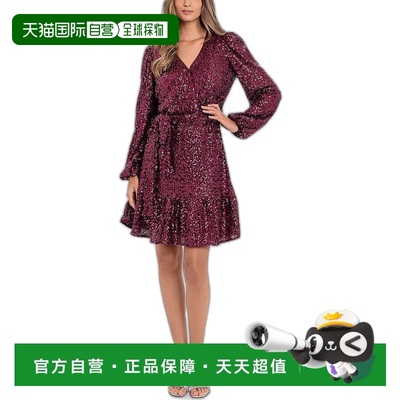 自营 betsy & adam女士斜襟膝盖以上鸡尾酒会和派对礼服 - 桑格利