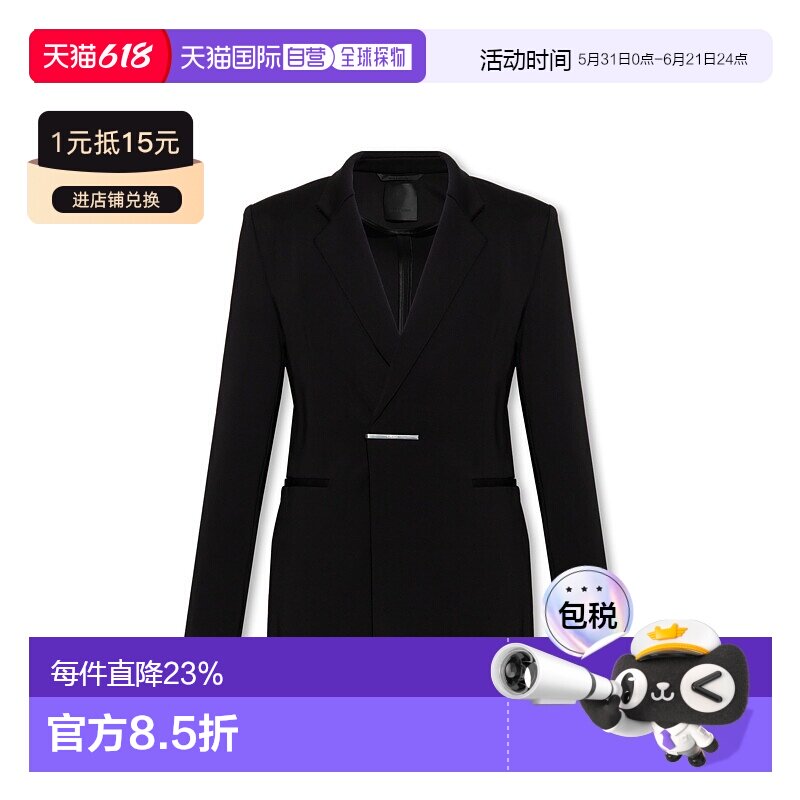 1h可退 香港直邮Givenchy 纪梵希 男士 V领西装外套 BM30DX4YEV
