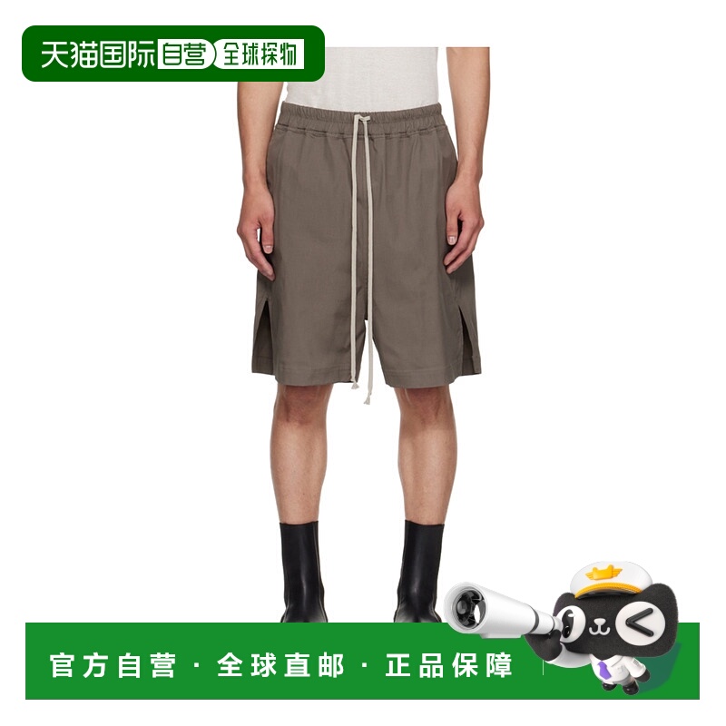 1h可退 香港直邮RICK OWENS 男士短裤 RU02E1397TE34 AW2025 绿色