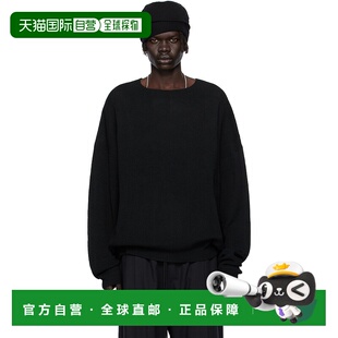 1h可退 香港直邮Essentials 男士 黑色 Waffle Long Sleeve Crewn