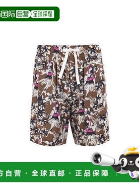 1h可退 香港直邮Palm Angels 棕榈天使 男士 图案抽绳短裤 PMCB05