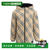 双面格纹连帽棉服 1h可退 香港直邮25SS Women