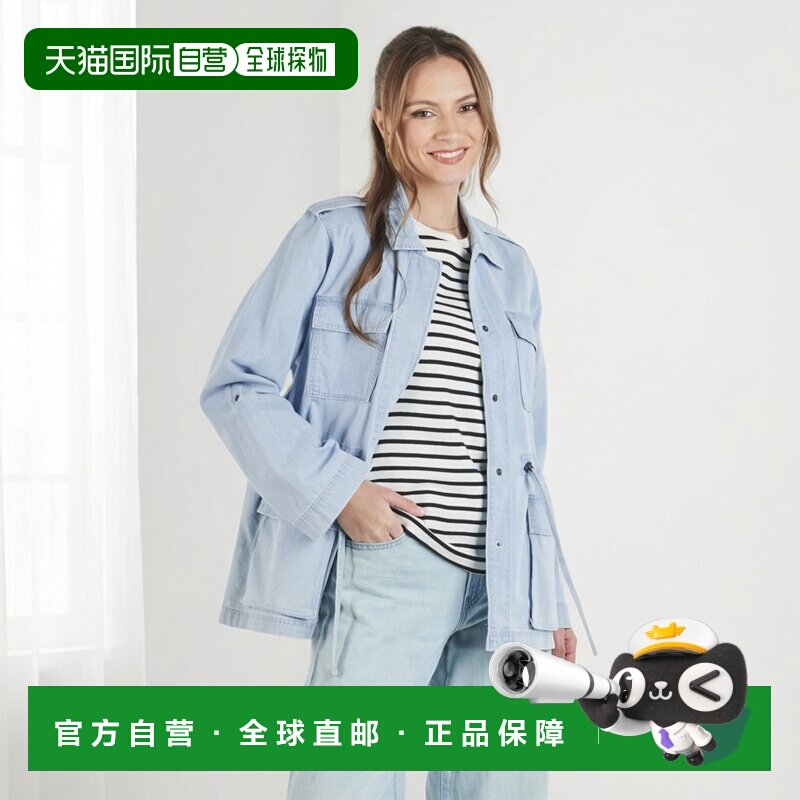 欧洲直邮Only衣服女短外套/西装外套蓝色ONLKENYA L/S UTILITY DN