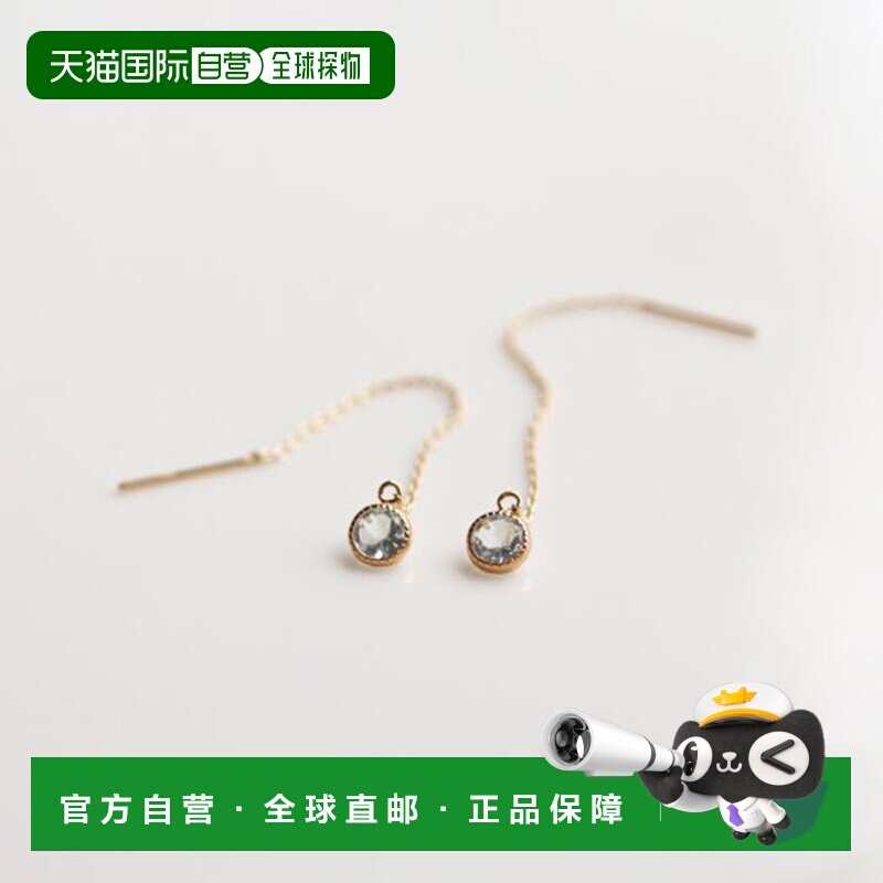 1h可退 日本直邮cui-cui女士长款宝石圆形黄金耳环K10YGcuicui