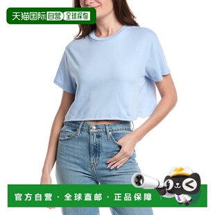自营perfectwhitetee Cropped T-Shirt - blue 美国奥莱直发