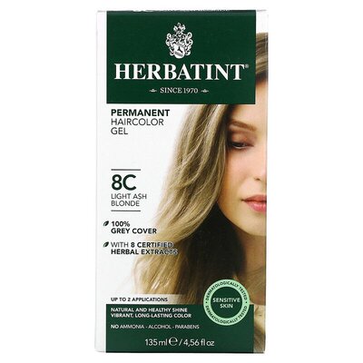 美国直邮Herbatint荷碧汀染发剂遮白发多色植物无刺激温和135ml