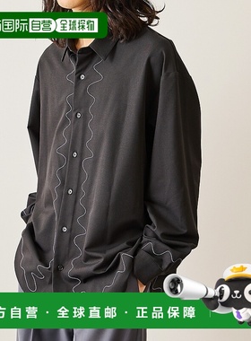 1h可退 日本直邮JUNRed 男士波浪刺绣常规领衬衫 2025AANG75050