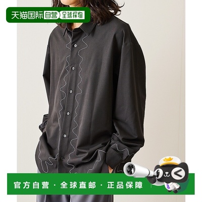 1h可退 日本直邮JUNRed 男士波浪刺绣常规领衬衫 2025AANG75050