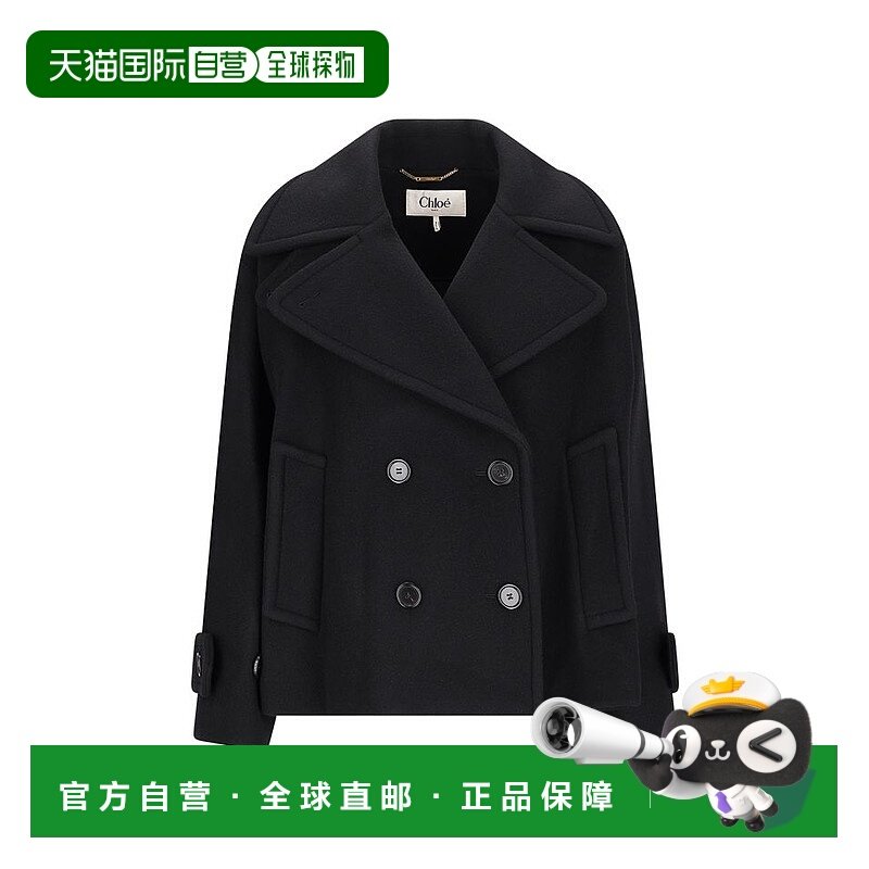 1h可退 香港直邮潮奢 Chloe 蔻依 女士 双排扣大衣 CH25AMA96952
