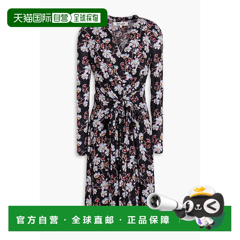 1h可退 【美国直邮】DIANE VON FURSTENBERG Brenda打褶碎花弹力