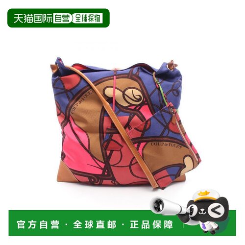 日本直邮中古二奢Hermes爱马仕女包B级9新Shoulder bag肩包丝绸斜