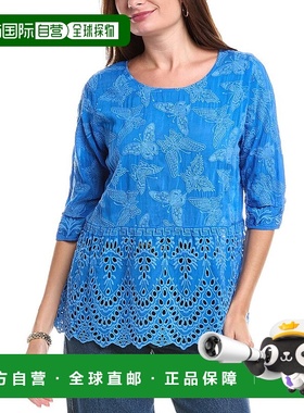 自营Johnny Was Sersha蓝色衬衫 女装美国直发奥莱