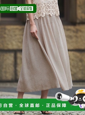 日本直邮23区 可洗涤闪亮薄针织阔摆裙 [234613EW16549]裙子a字裙
