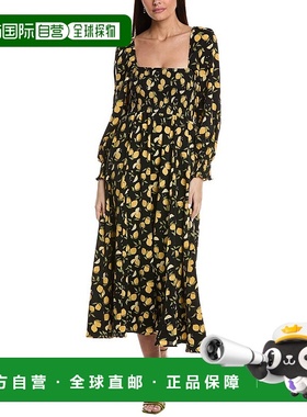 自营 opto.p.t.经典烟熏长裙-黑色 美国奥莱直发连衣裙