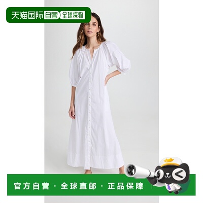 香港直邮Staud 女士 Vincent 连衣裙 white白色 舒适时尚