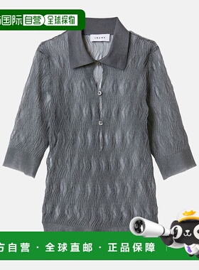 1h可退 日本直邮IRENE 女士波纹花纹针织POLO衫 27S81005针织衫