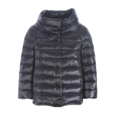 香港直邮HERNO 女士外套 PI0046DIC9300 AW2024 黑色 黑色七分袖