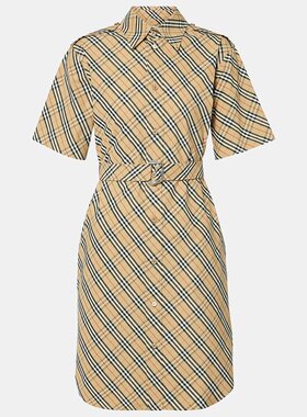 Burberry 巴宝莉 女士 格纹棉质衬衫式连衣裙 001302