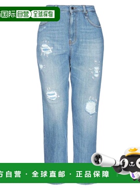 1h可退 香港直邮moschino 爱莫斯奇诺 女士 直筒裤 blue蓝色 舒适