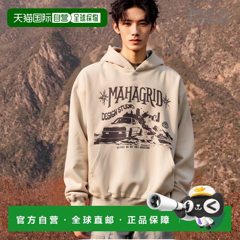 韩国直邮MAHAGRID 男士24年新款美式复古校园休闲卫衣MG2ESMM411A