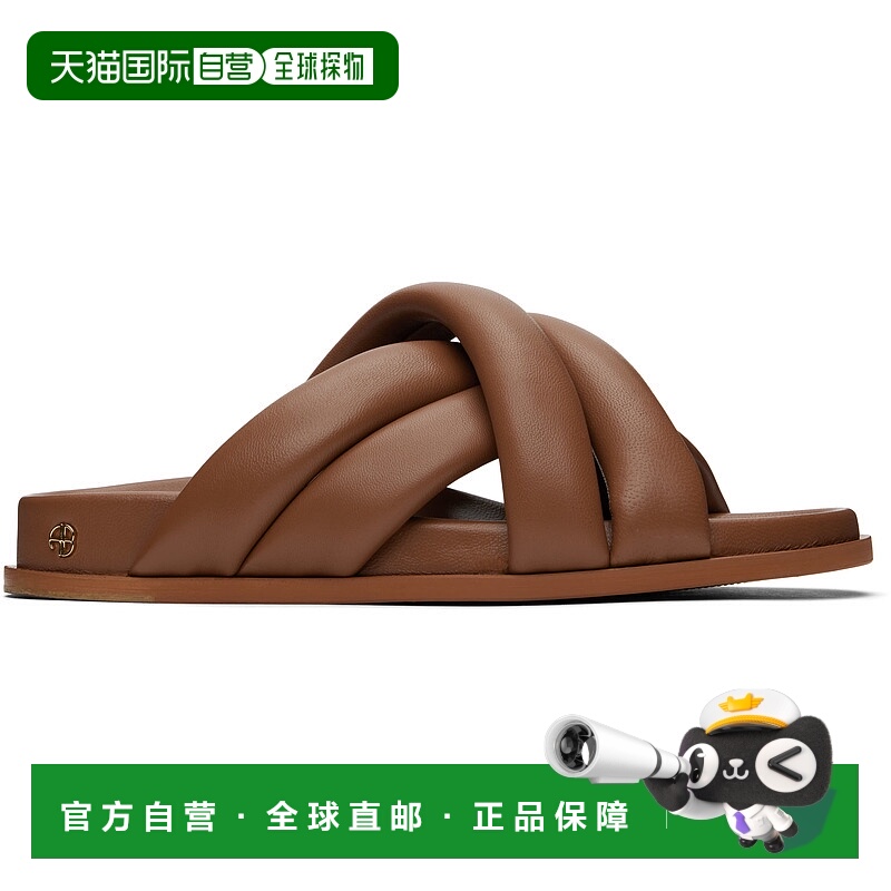 1h可退 香港直邮潮奢 ANINE BING 女士 棕色 Lizzie 凉鞋 A144028