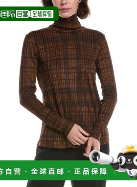 自营Premise Scrunch Neck Drop Needle Top - brown 美国奥莱直