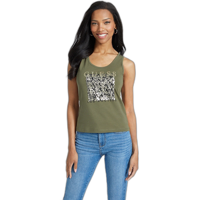 guessEco Maryrose Tank - 暗绿色 【美国奥莱】直发背心