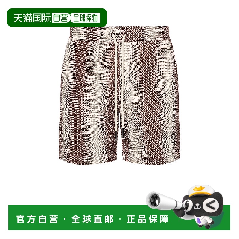 1h可退 香港直邮潮奢 OAS 男士 Echo 暗红色网状短裤 501503