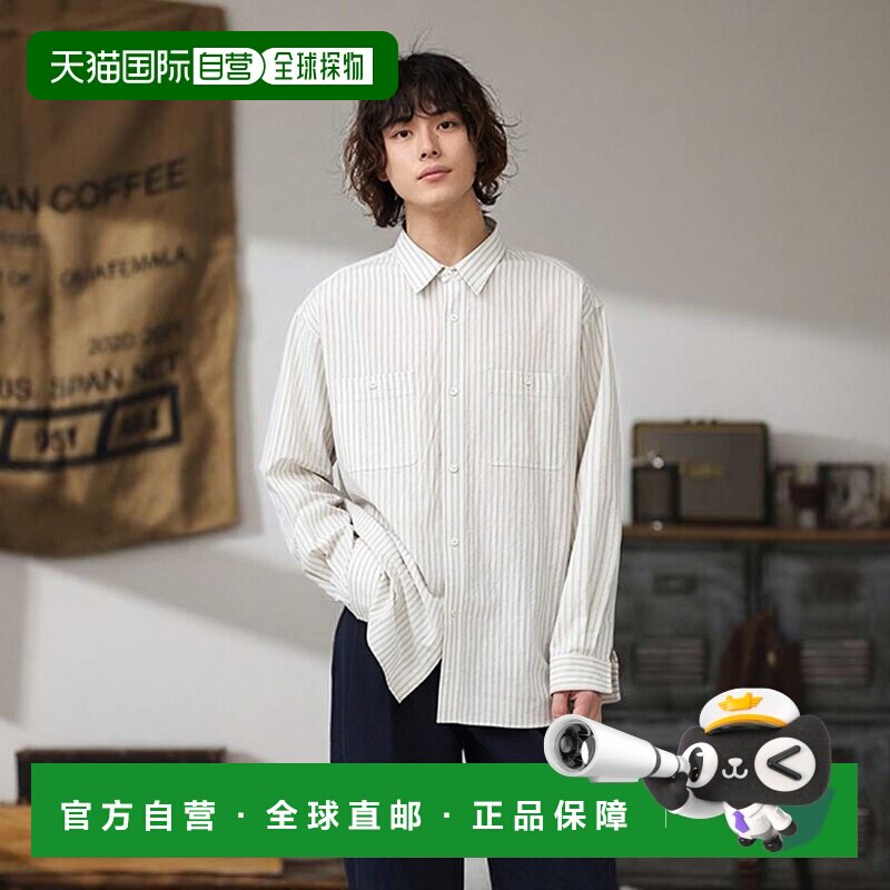 韩国直邮MIMTHEWARDROBE公用男衬衫MW241SH3IV TASKER STRIPED WO