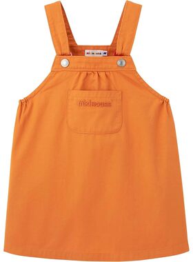 【日本直邮】MIKI HOUSE 女孩背带裙 纯棉 橙色 10-1829-685