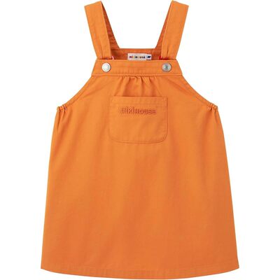 【日本直邮】MIKI HOUSE 女孩背带裙 纯棉 橙色 10-1829-685