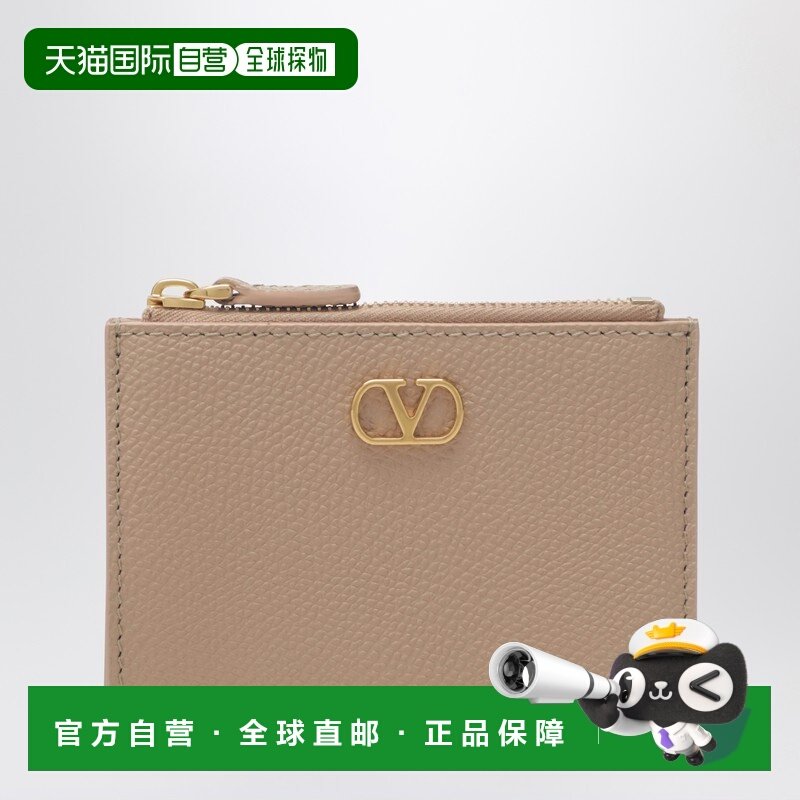 香港直邮valentino 华伦天奴 女士 Vlogo 标志粉色零钱包 8W2P0AK